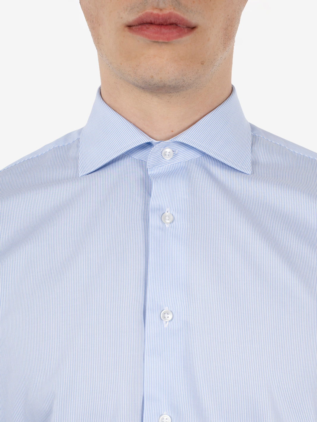 Camicia a righe azzurro / bianco