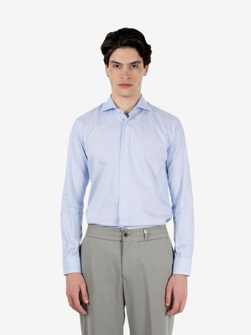 Camicia a righe azzurro / bianco