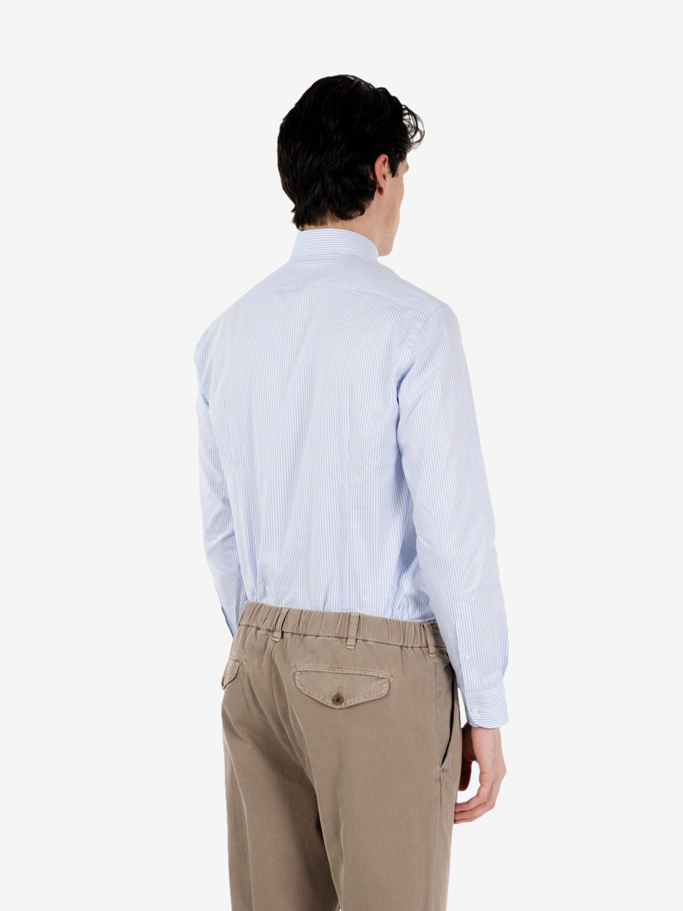 Light blue / white striped button-down shirt