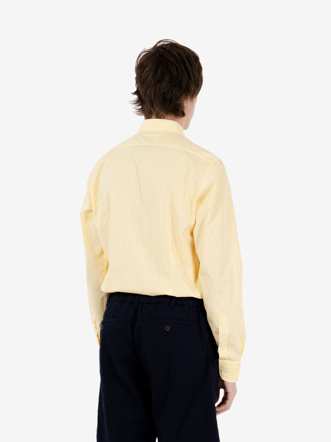 Yellow / white striped shirt