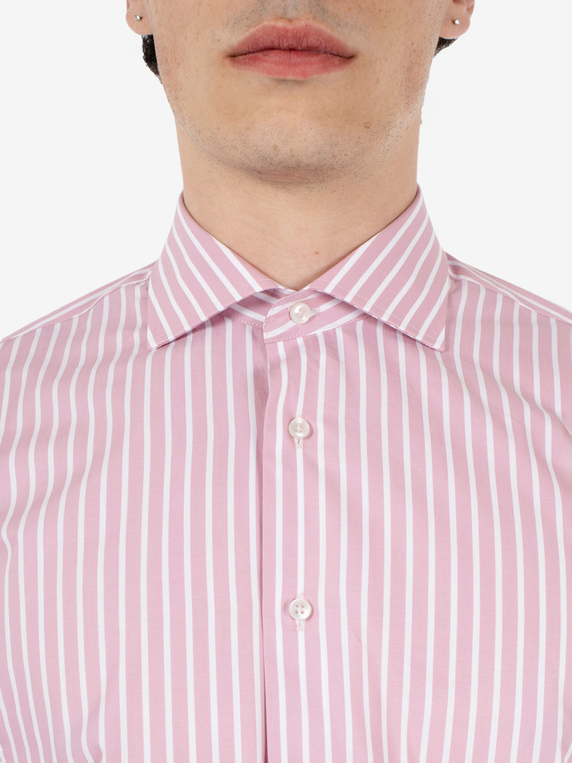 Pink / white striped shirt