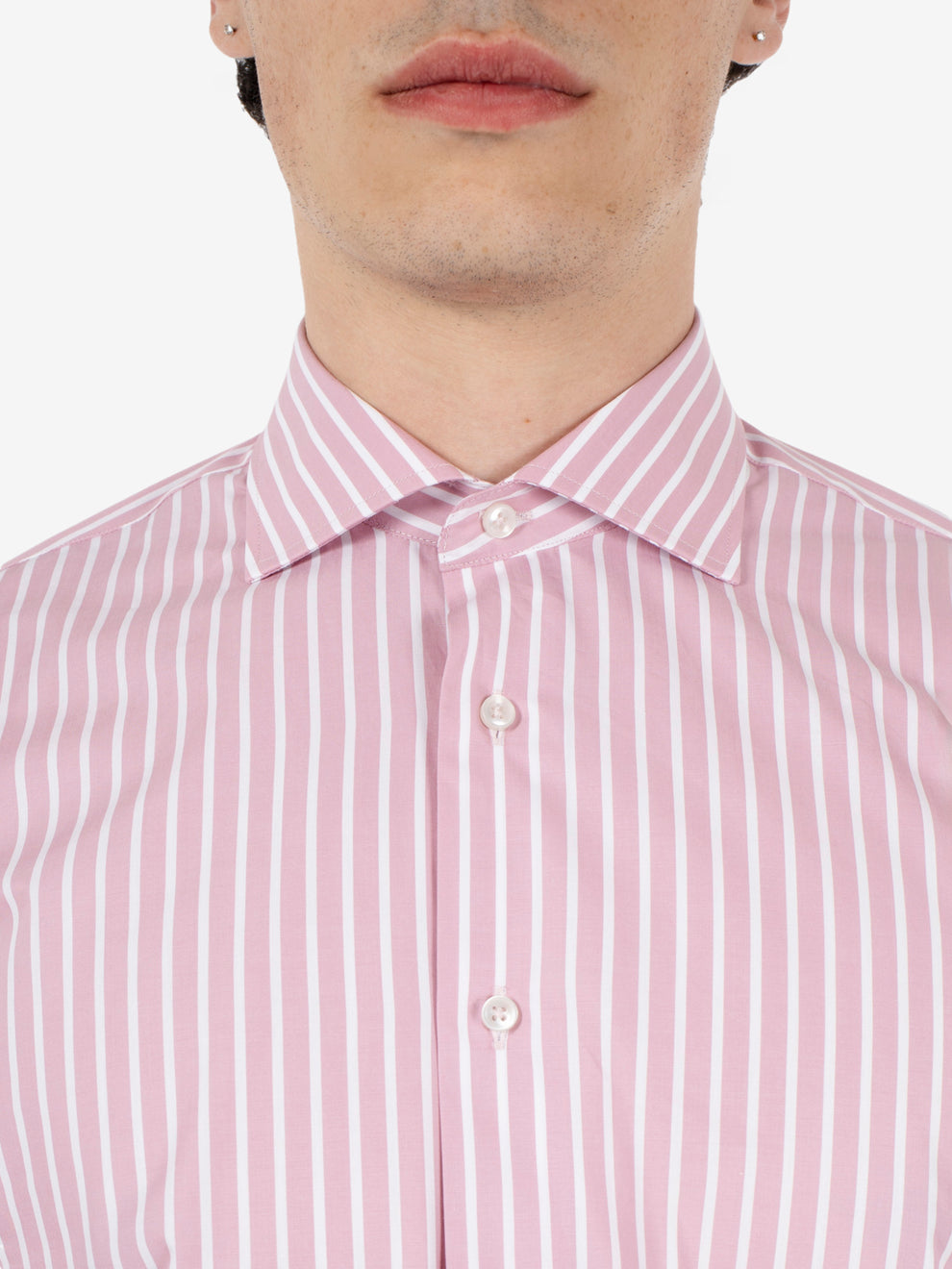 Pink / white striped shirt