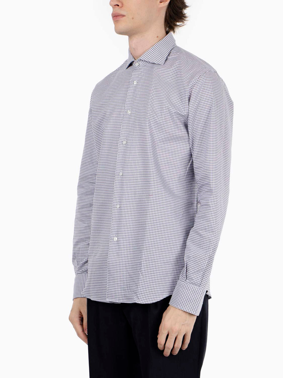 White / grey houndstooth shirt