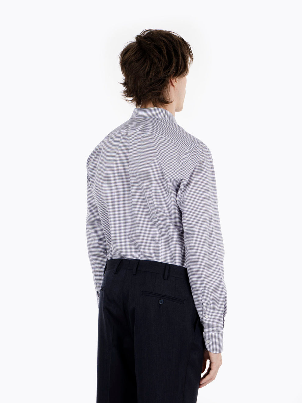 White / grey houndstooth shirt