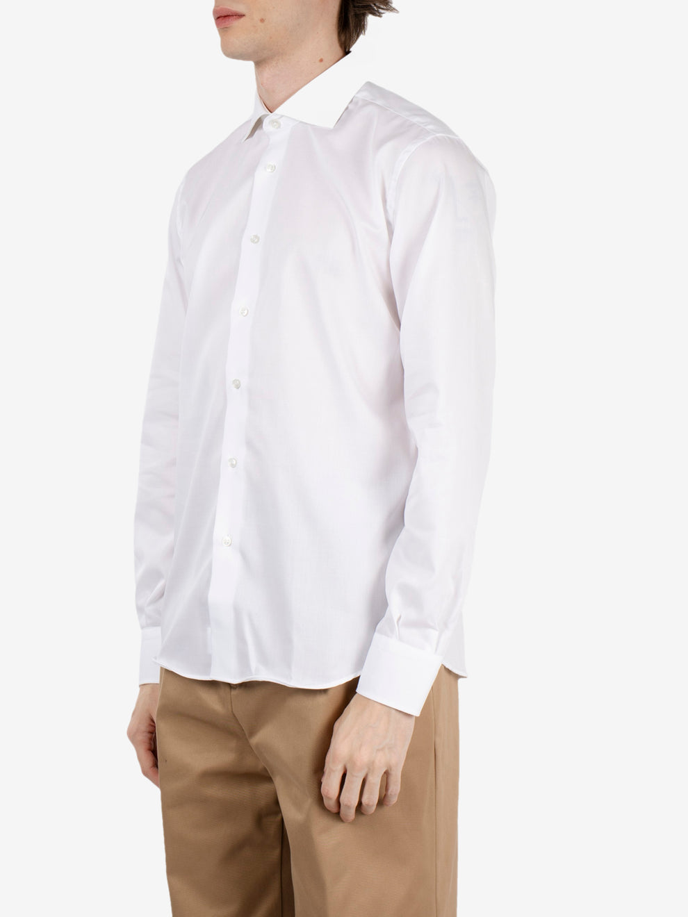 Camicia collo francese bianco