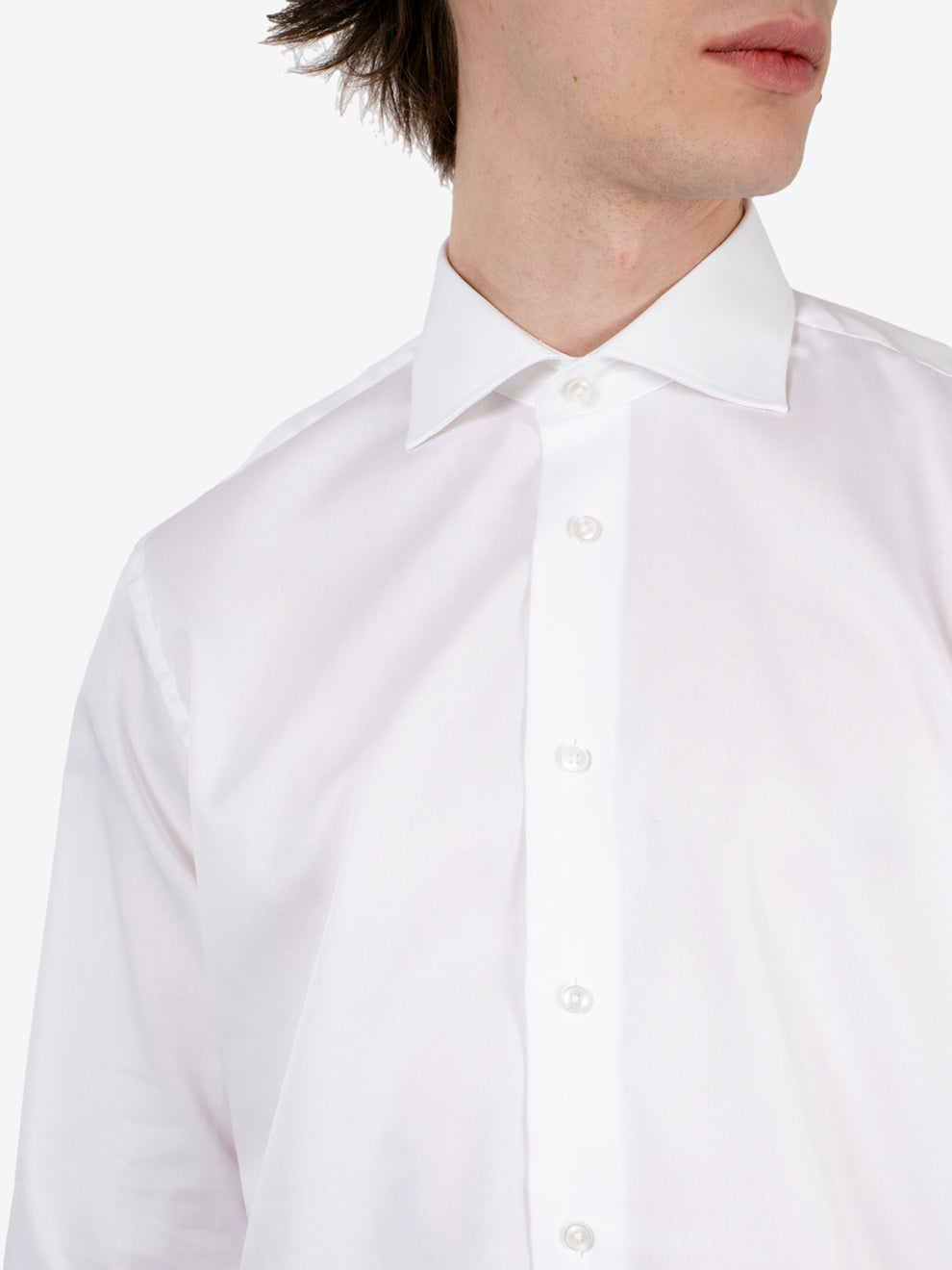 Camicia collo francese bianco