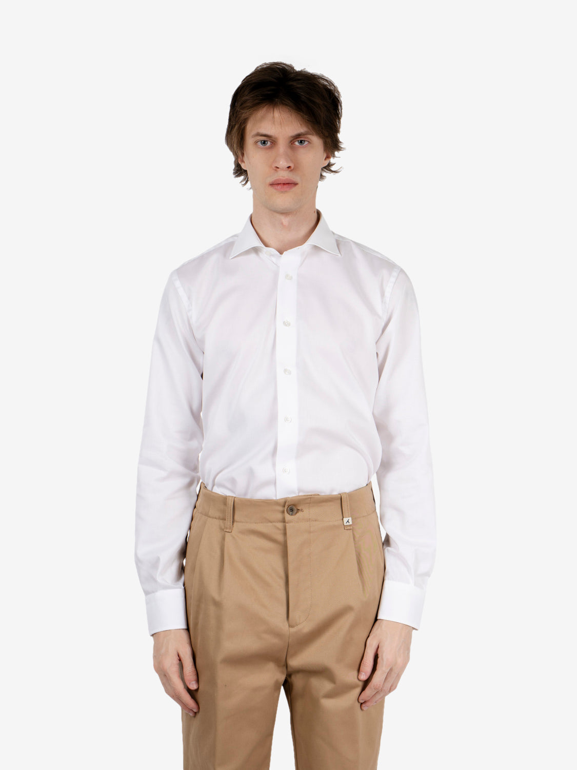 Camicia collo francese bianco
