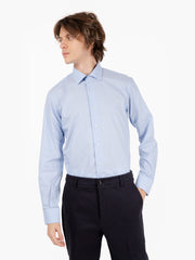 THE SARTORIALIST - Camicia con microfantasia azzurro