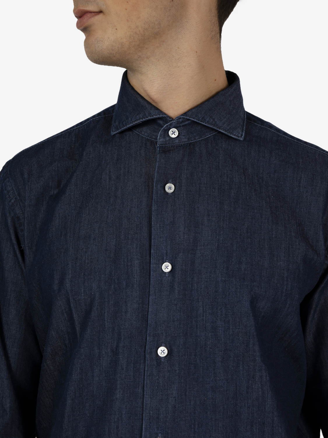 Camicia denim blu