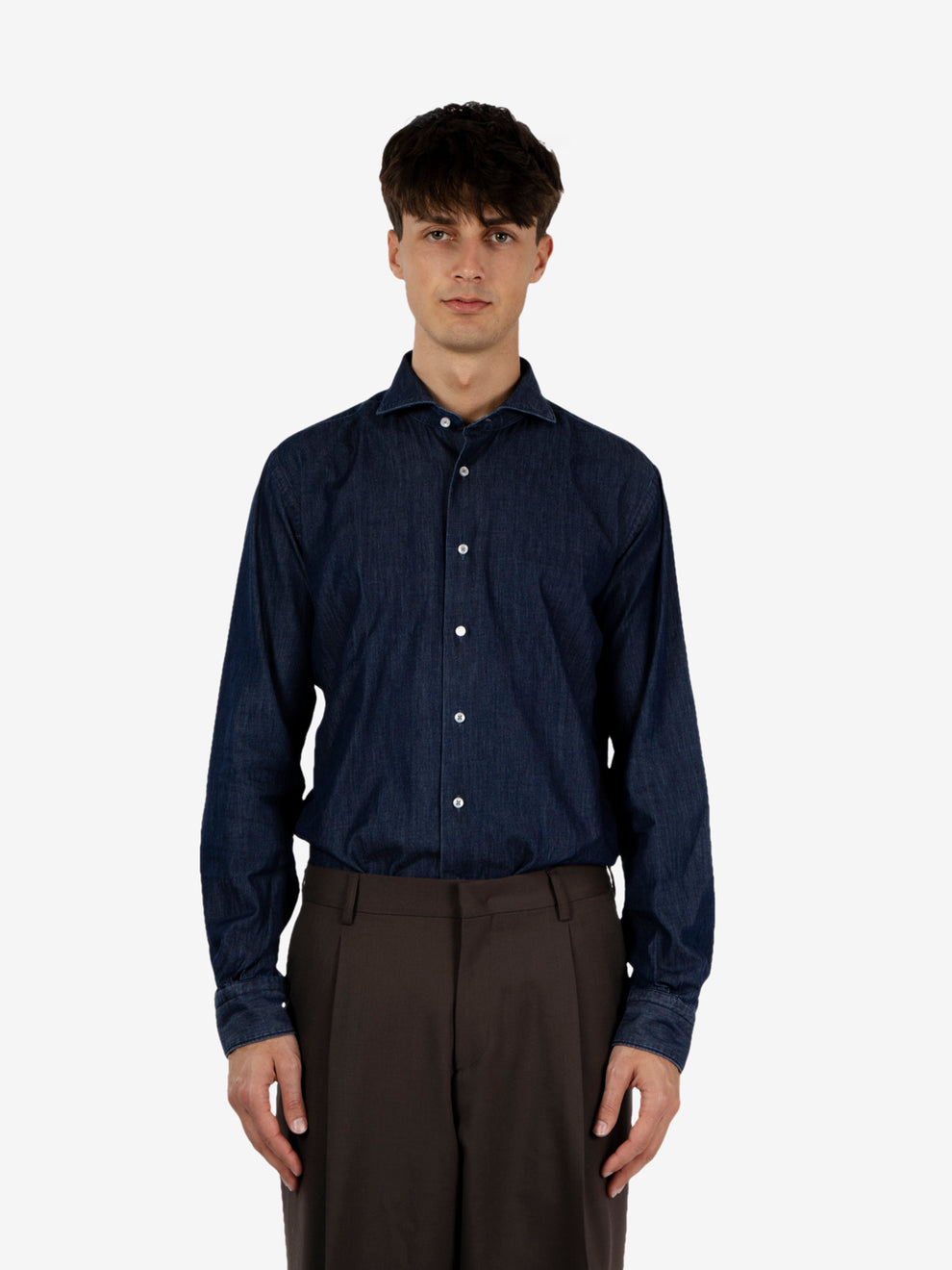 Camicia denim blu
