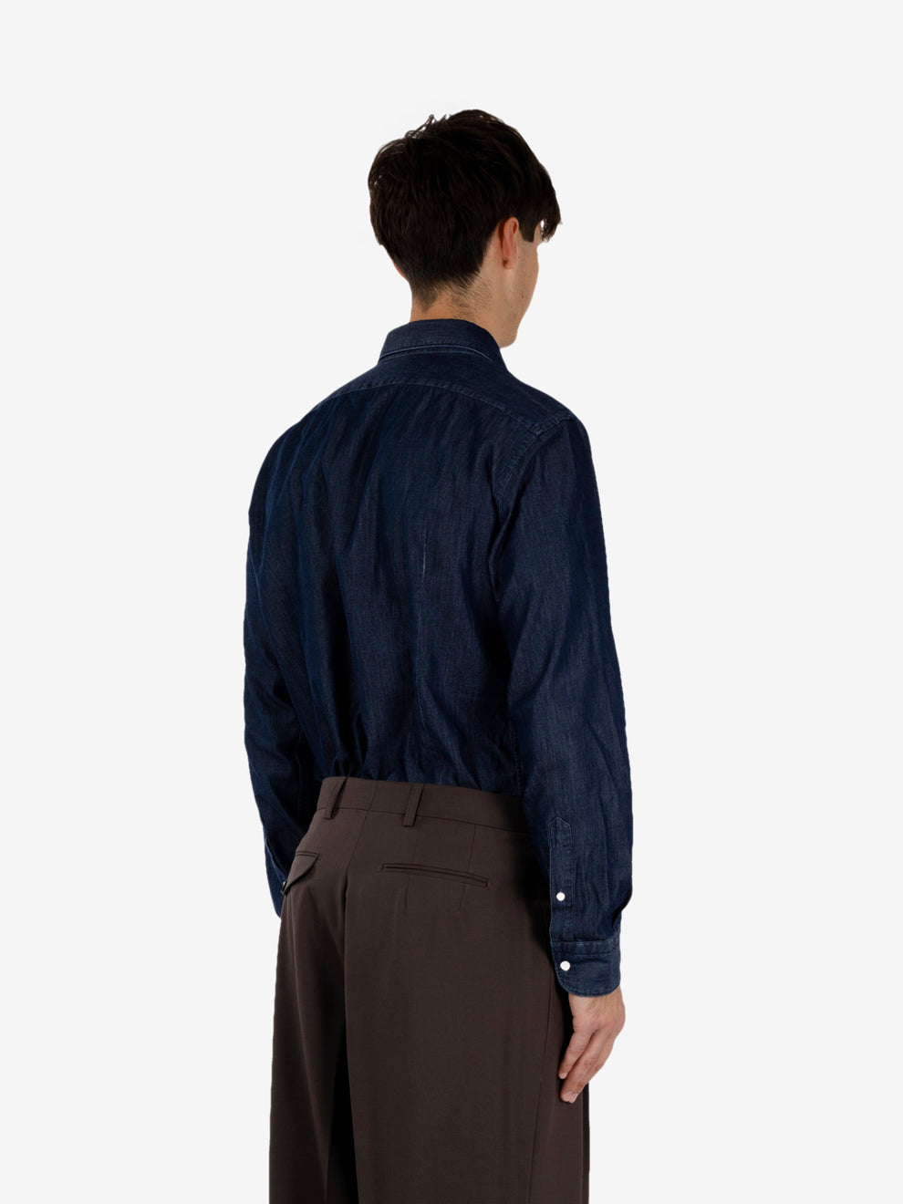 Camicia denim blu