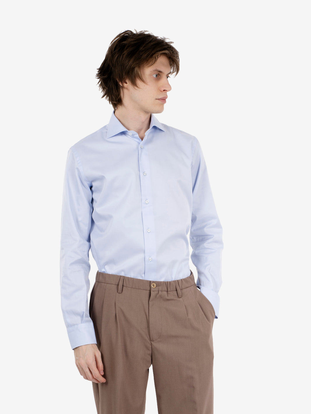 Camicia doppio ritorto azzurro