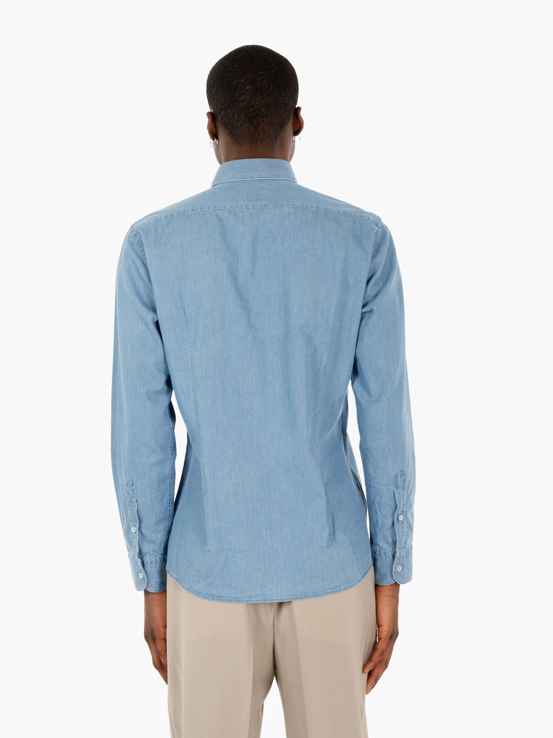 Camicia in denim chiaro azzurro