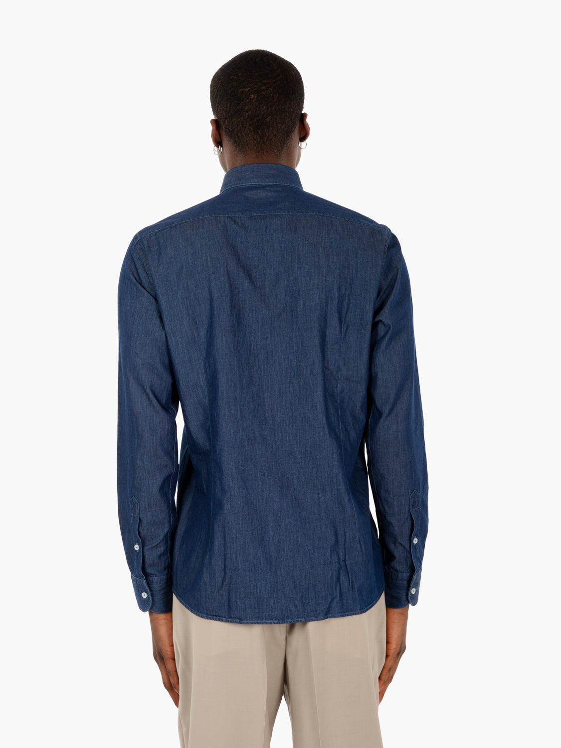 Camicia in denim medio blu
