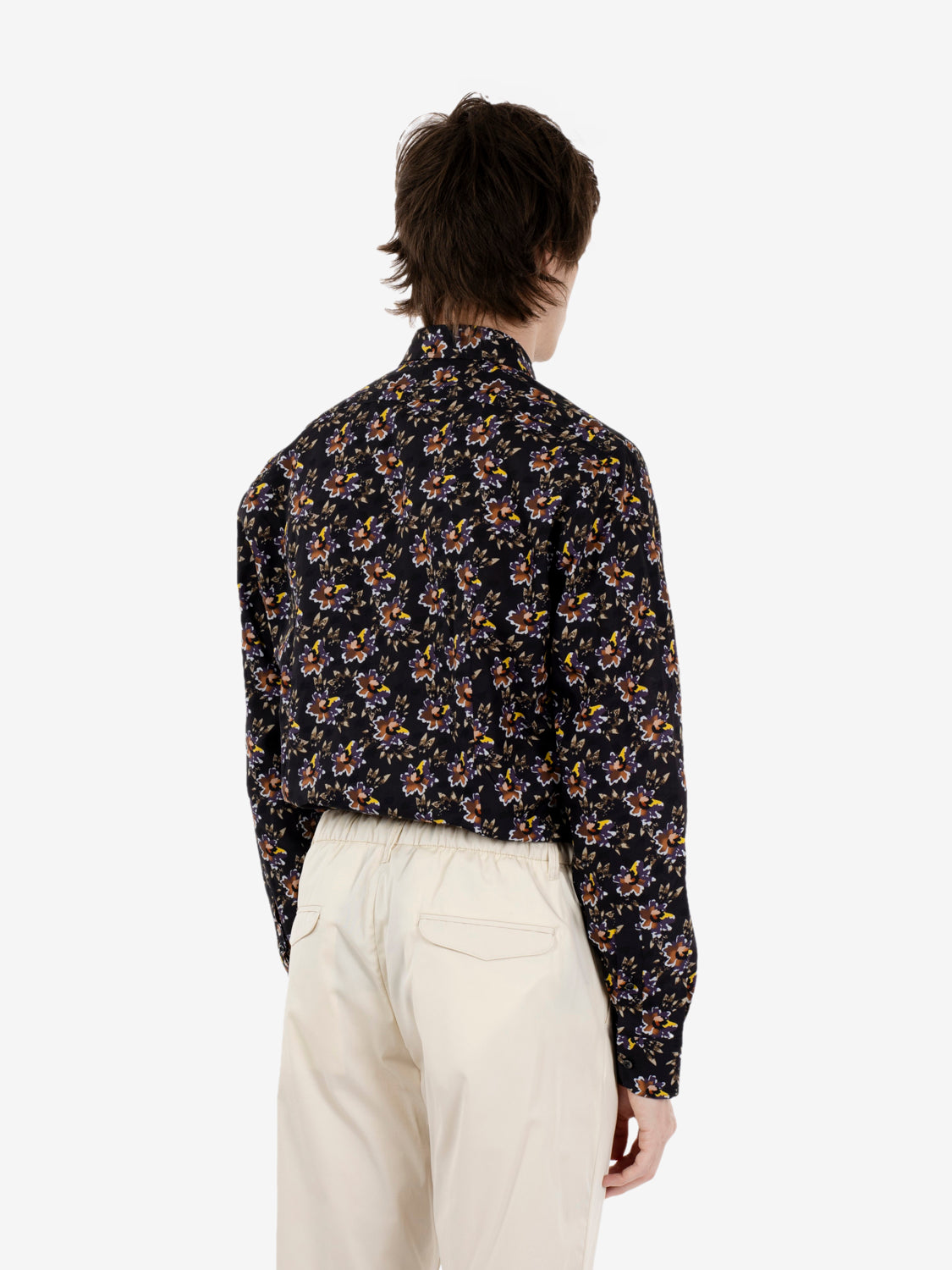 Blue floral patterned shirt