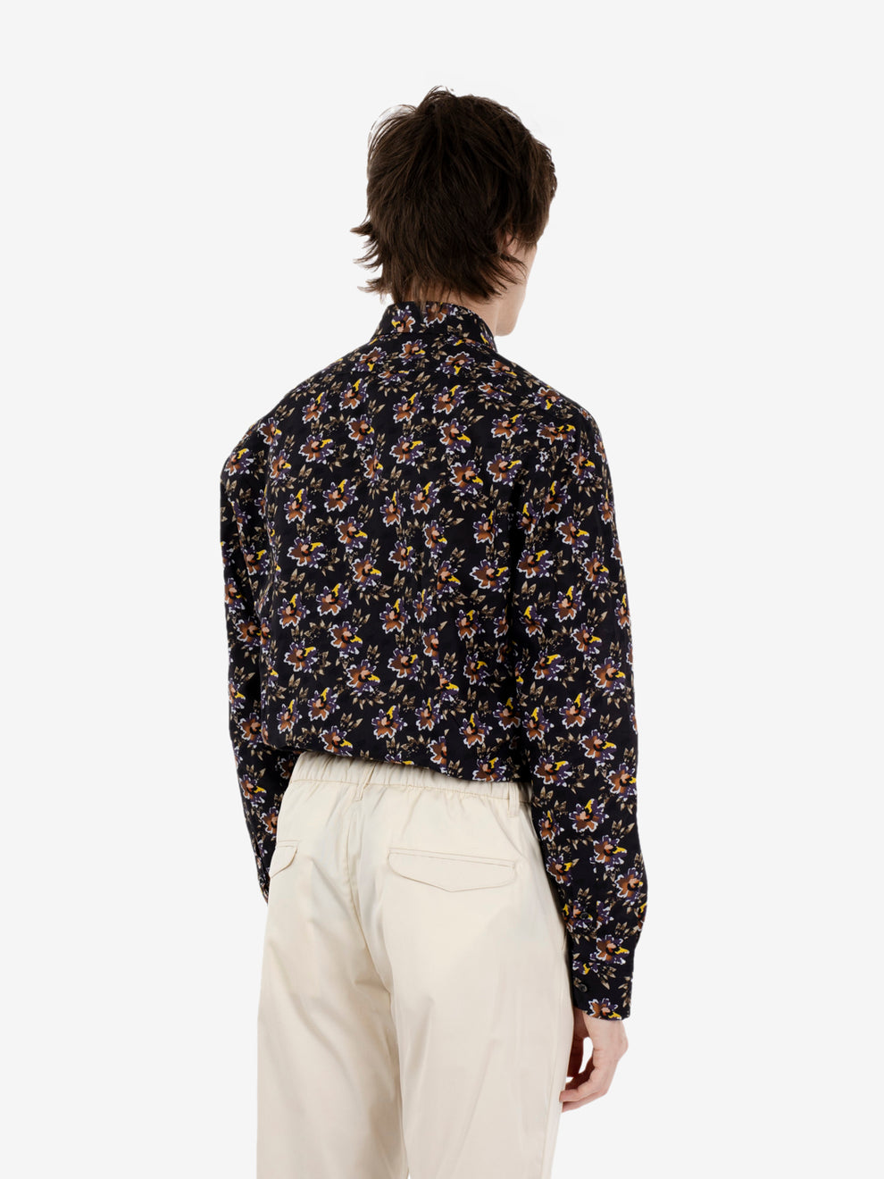 Blue floral patterned shirt