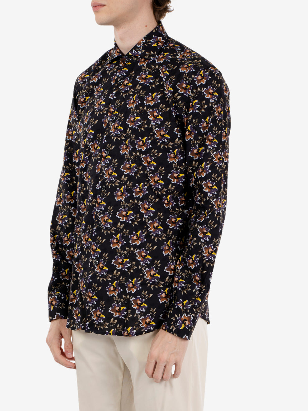 Blue floral patterned shirt