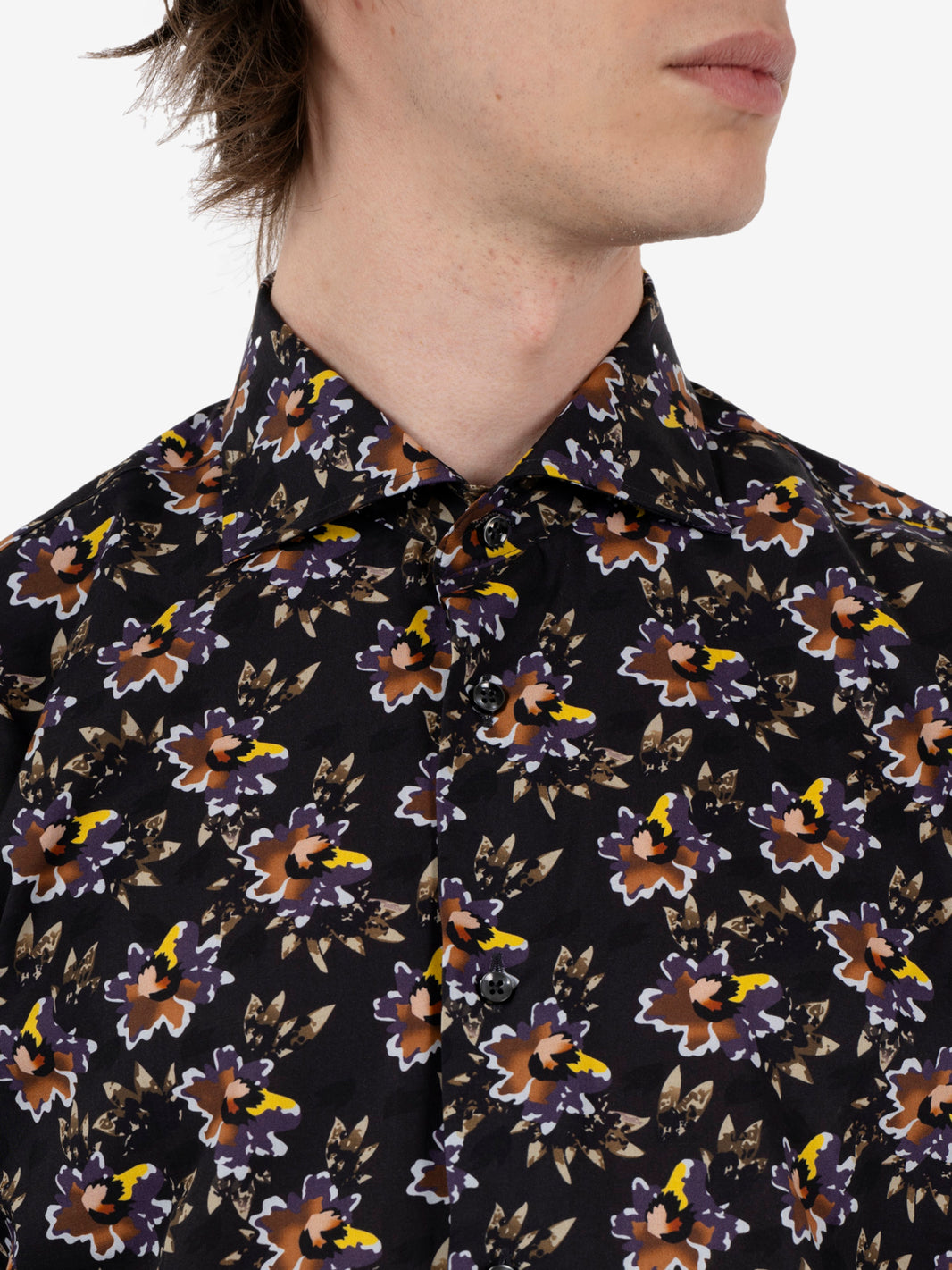 Blue floral patterned shirt