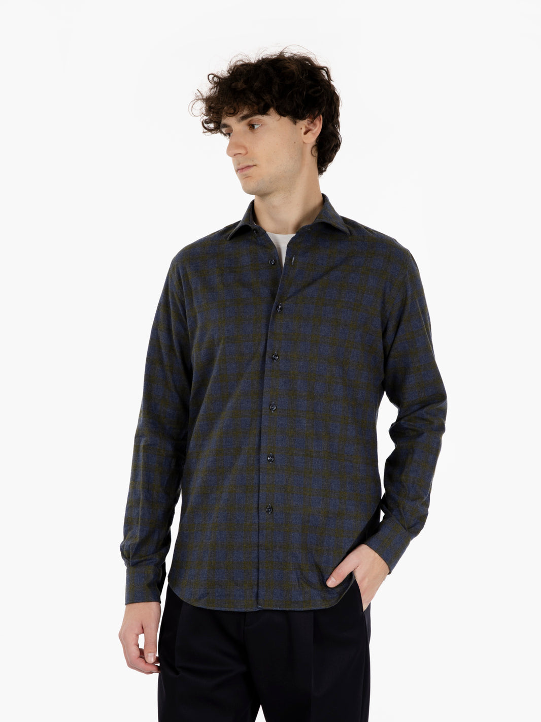 Green/Blue Flannel Shirt
