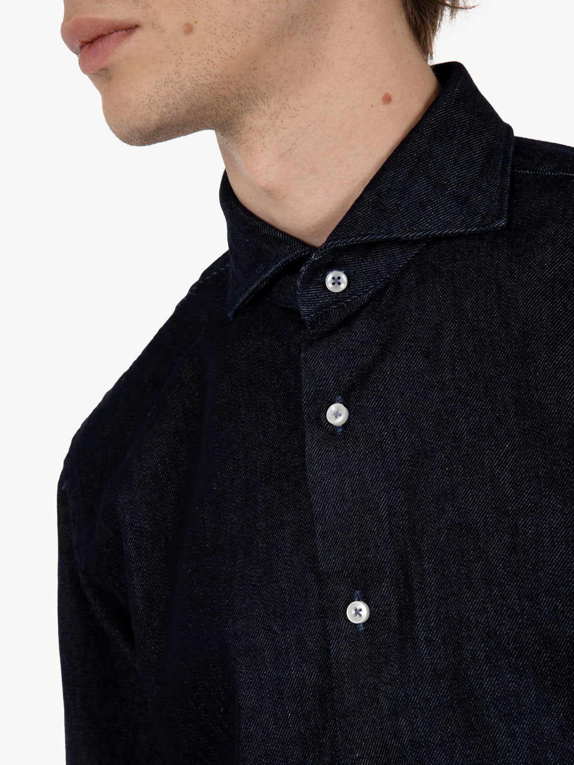 Camicia in jeans blu scuro