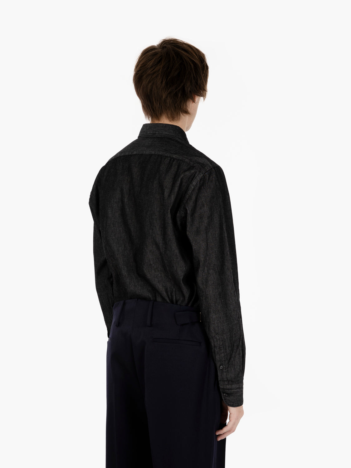 Camicia modern fit denim grigio