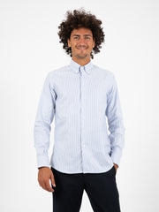 THE SARTORIALIST - Camicia Oxford a righe bianco / azzurro