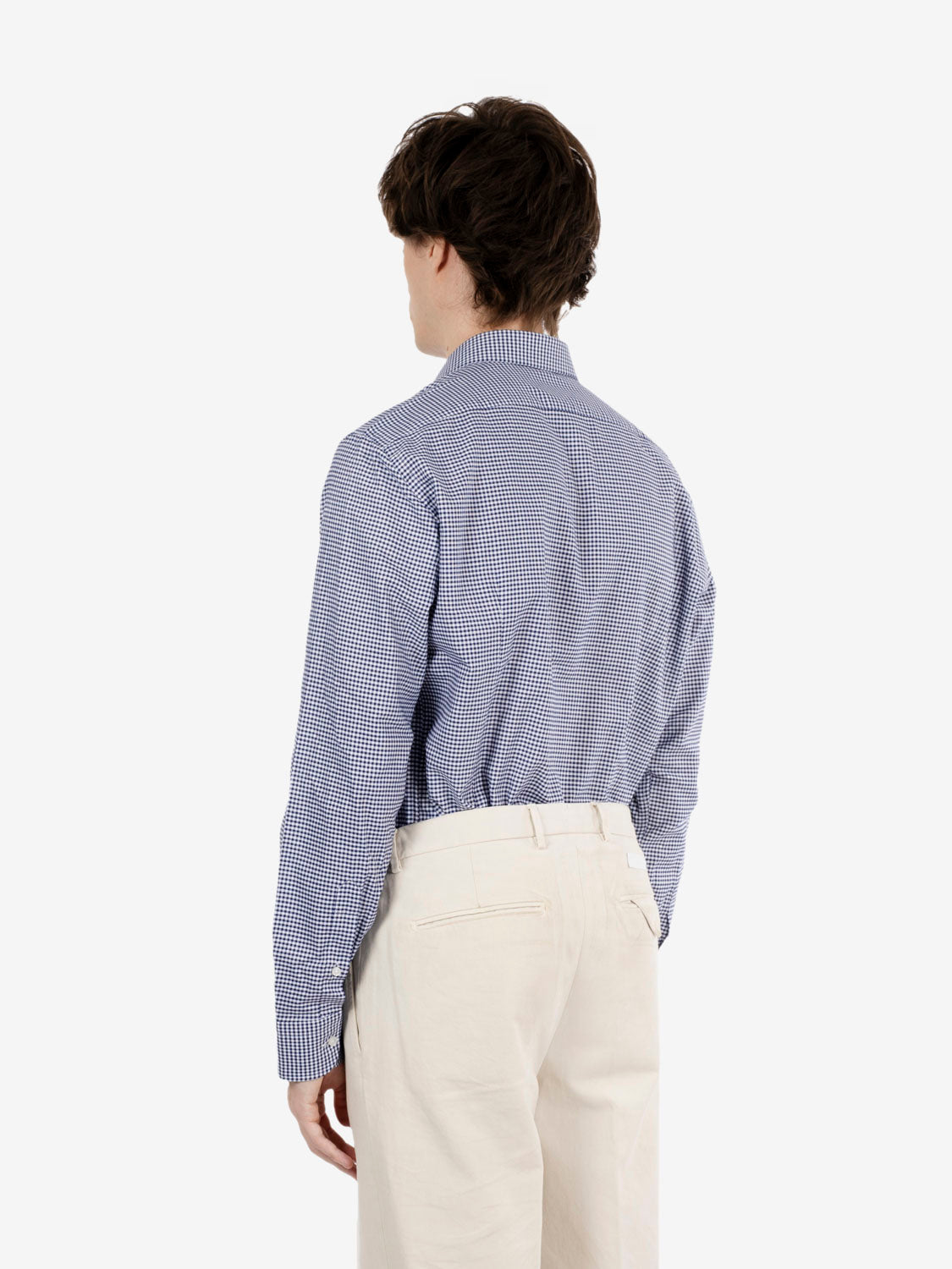 Camicia check bianco / blu