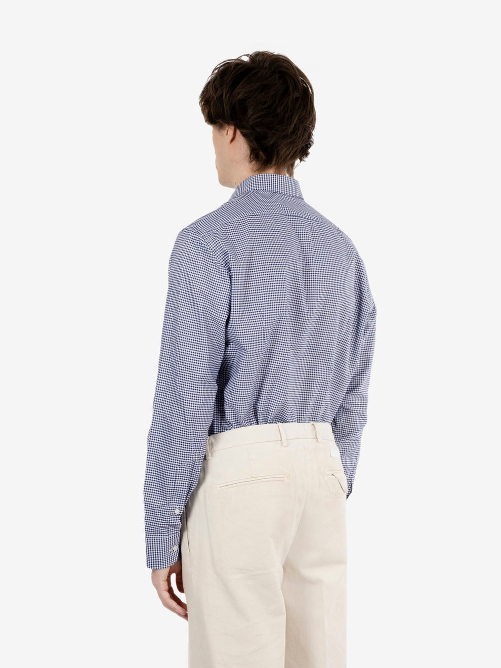 Camicia check bianco / blu