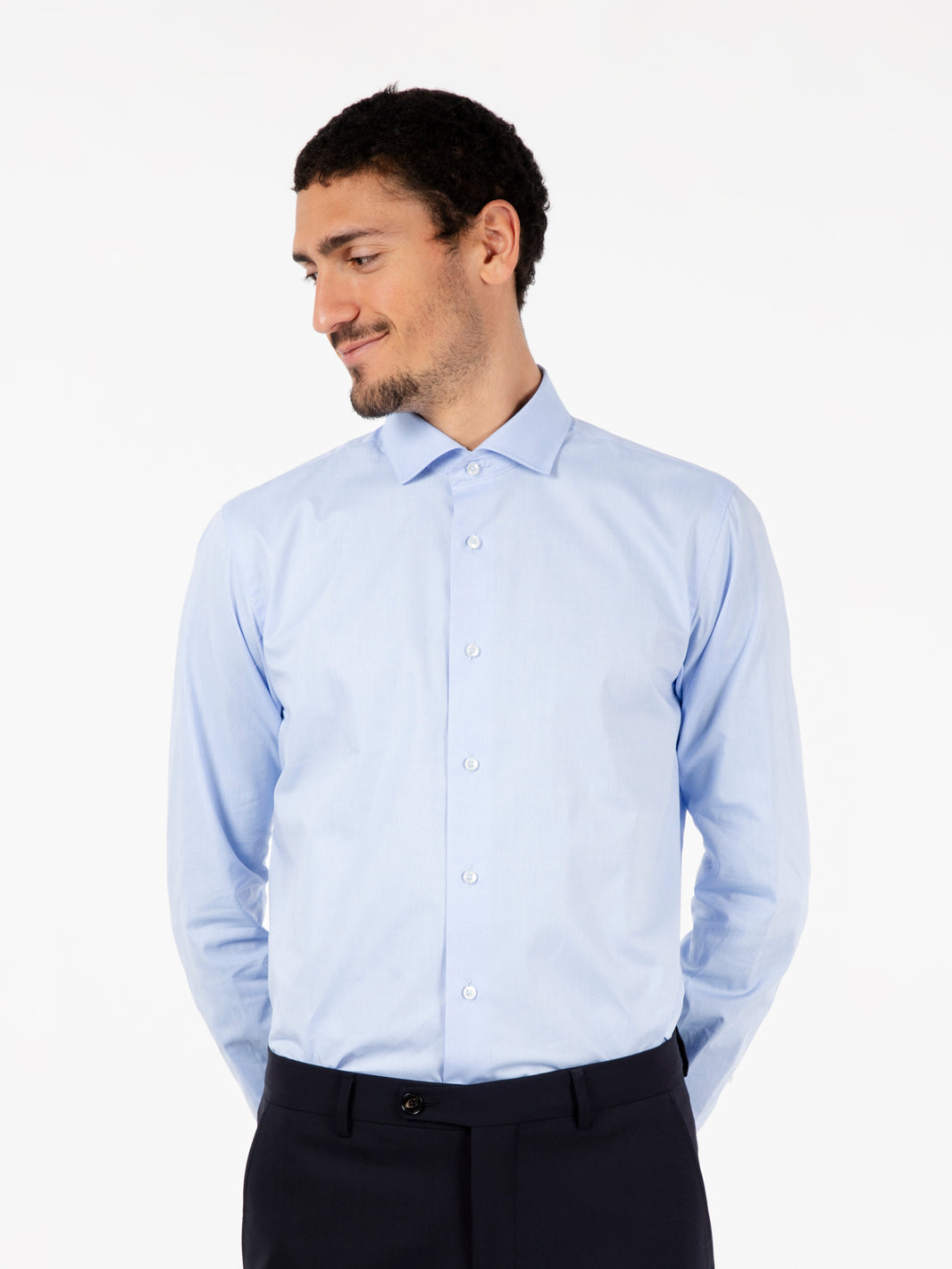 Blue pinpoint shirt