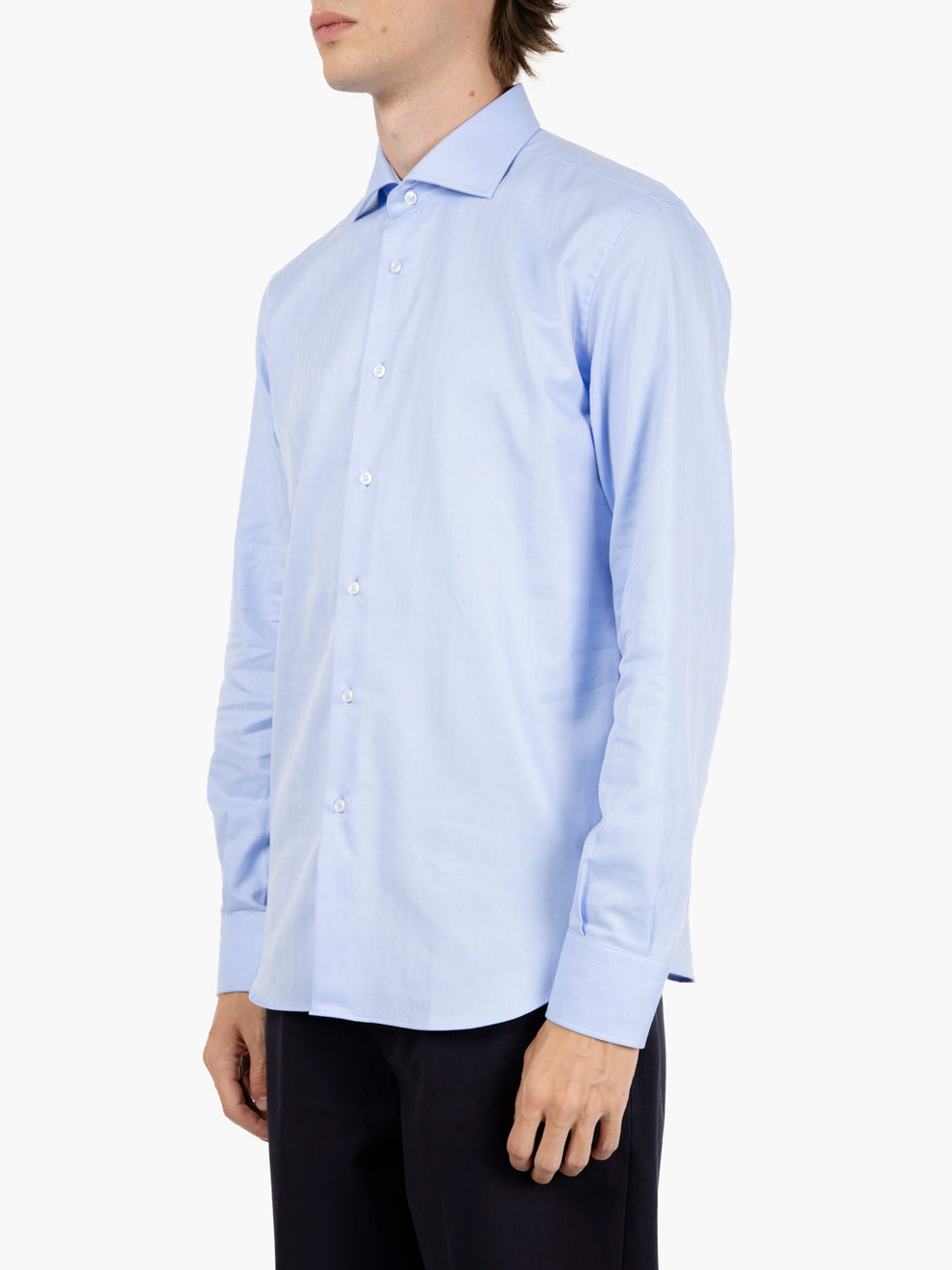 Camicia spinata azzurra