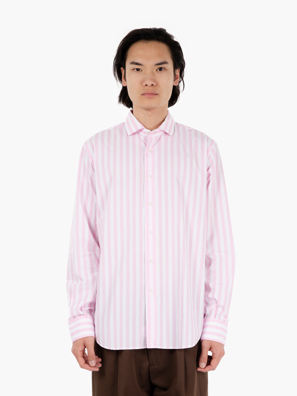 Pink Chunky Striped Summer Shirt