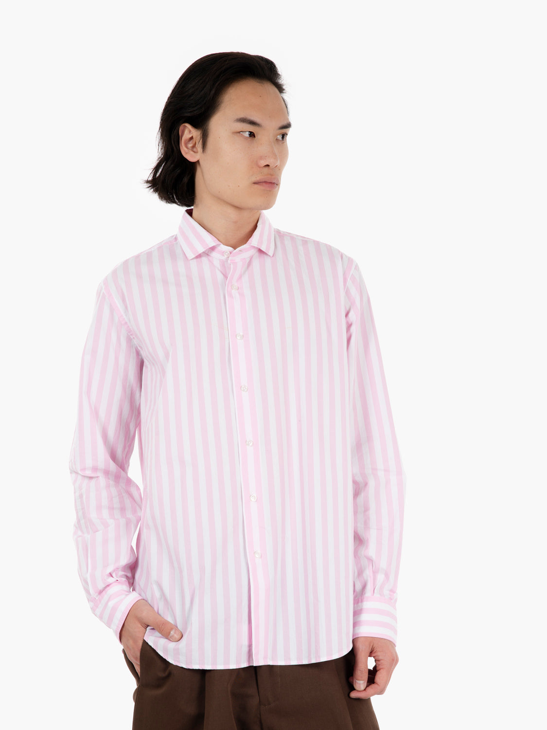 Pink Chunky Striped Summer Shirt