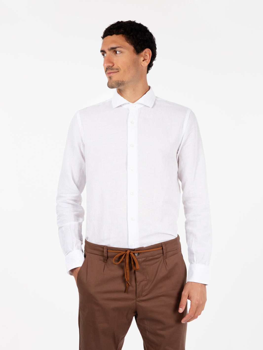 Camicia tinta unita bianca