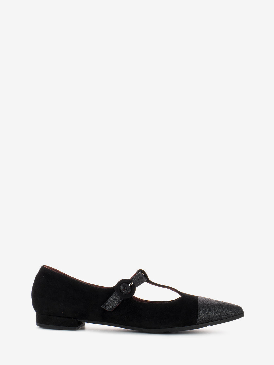 Ballerina Star suede and black glitter