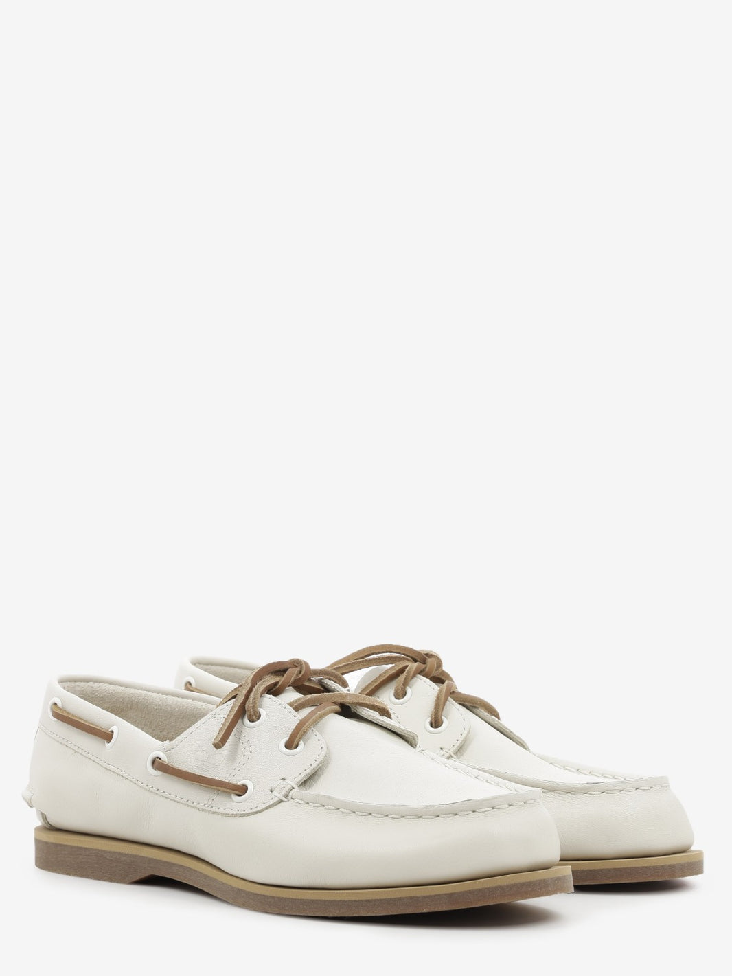 Boat shoe natural full grain