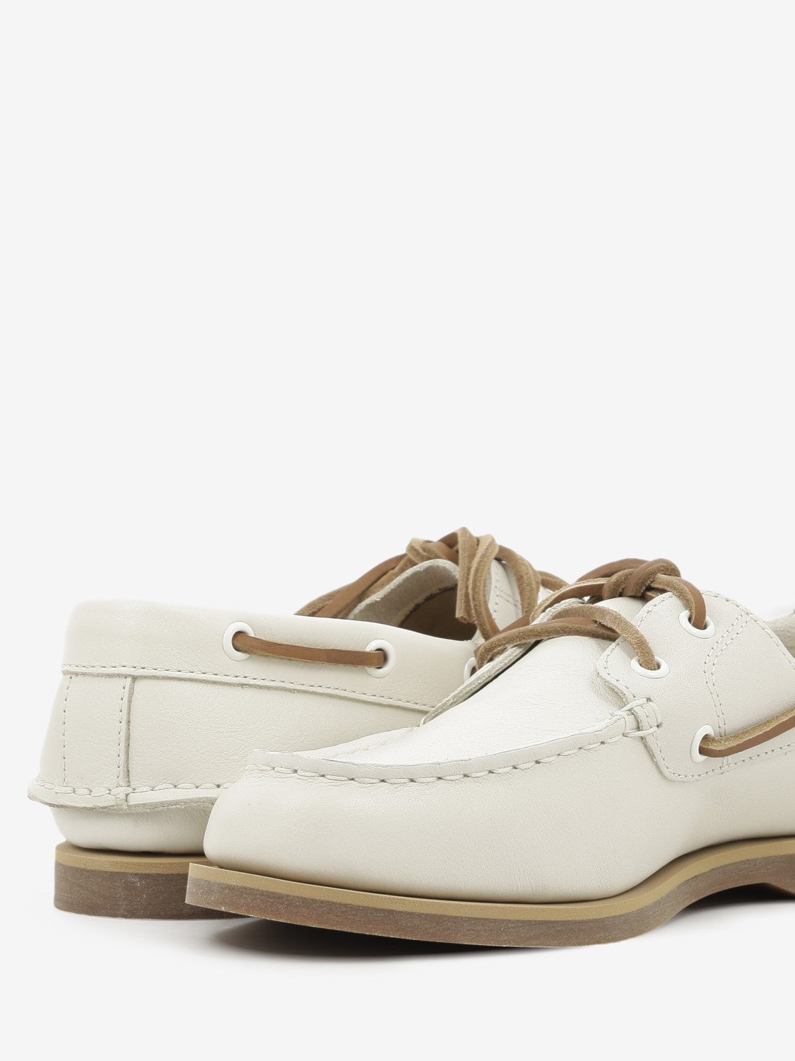 Boat shoe natural full grain