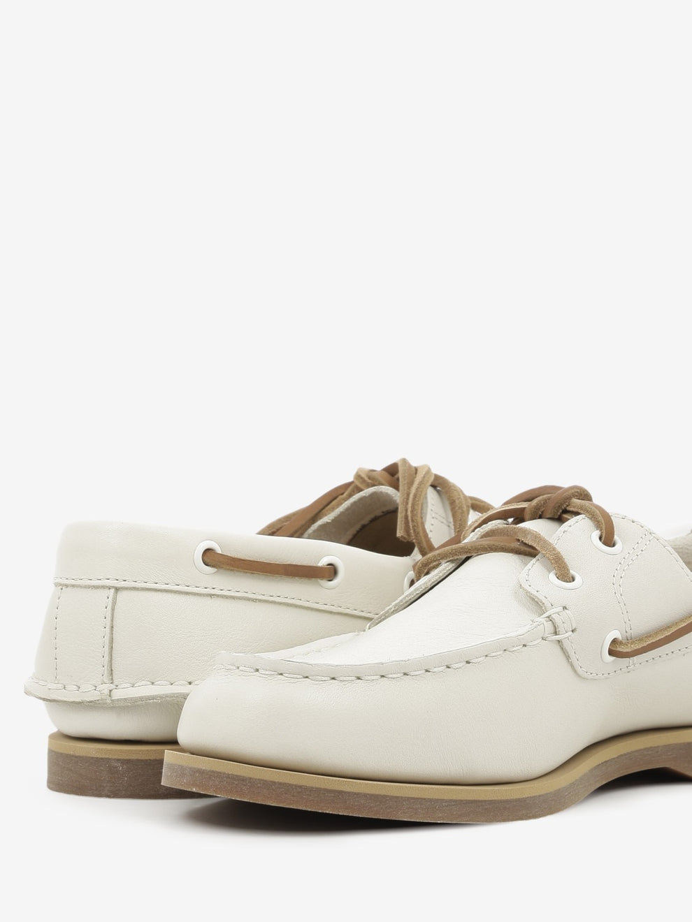 Boat shoe natural full grain