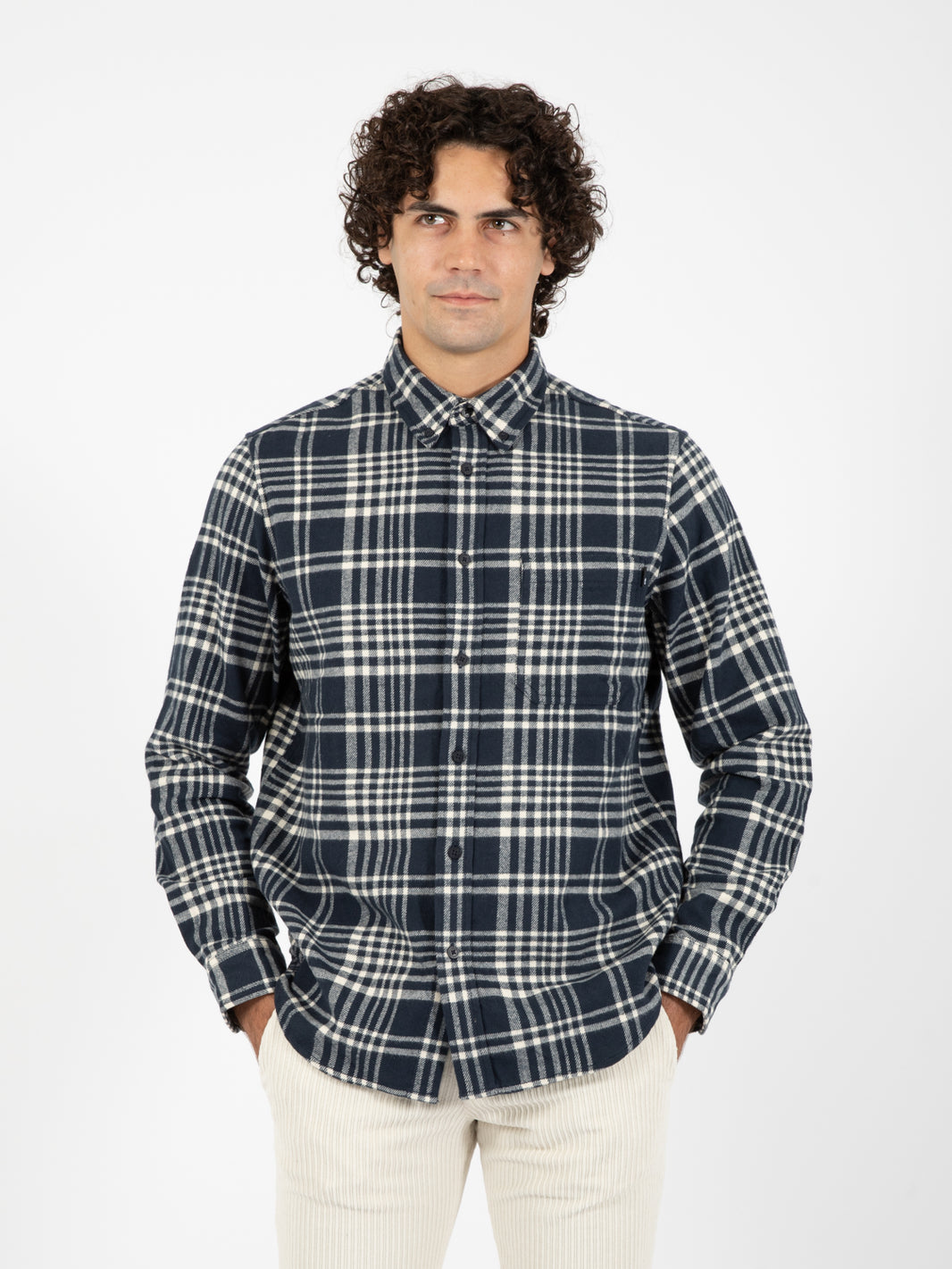 Eastham River Fitted Shirt dark sapphire