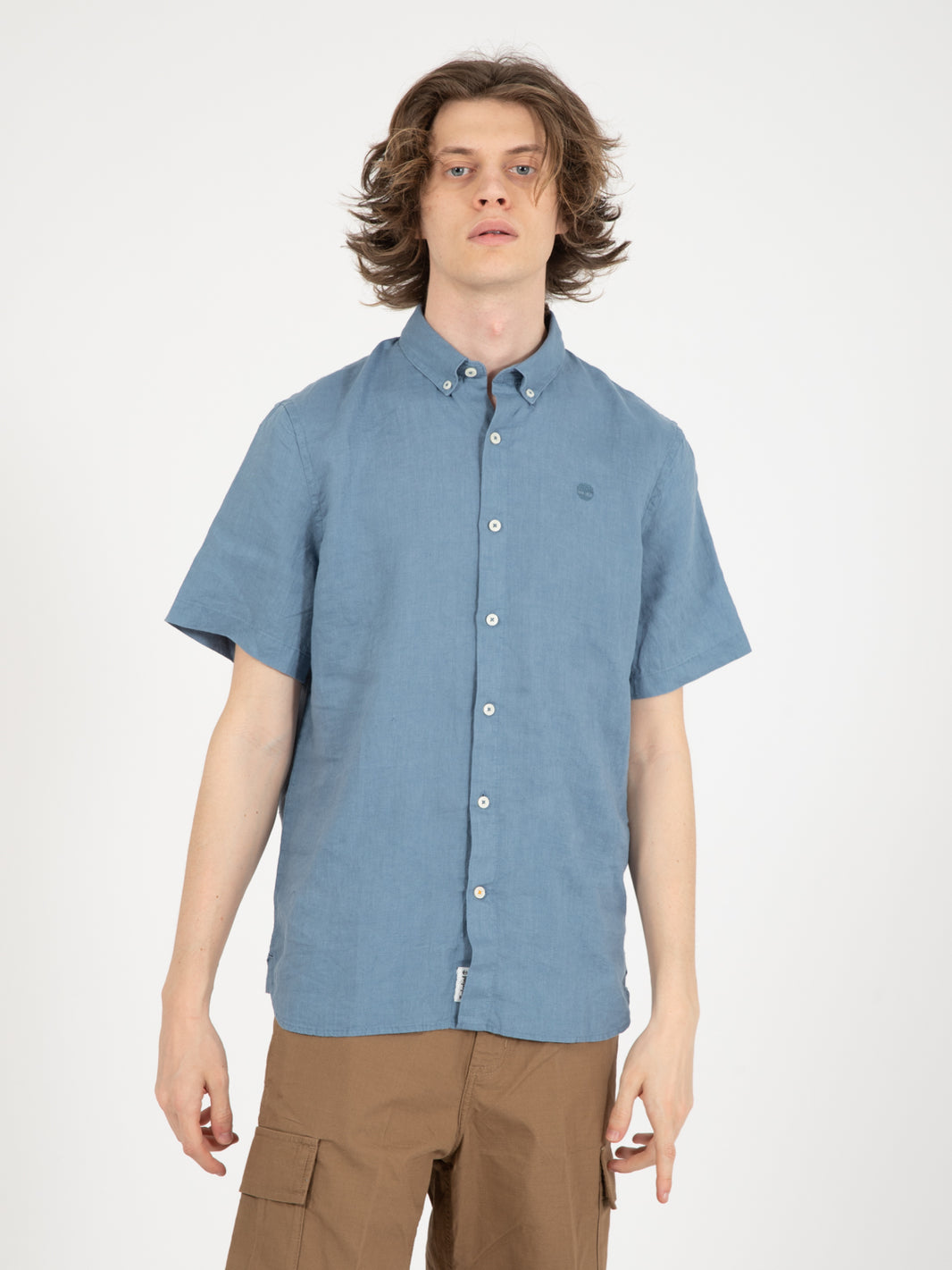 Mill River Captain's Blue Linen Shirt