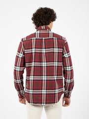 TIMBERLAND - Camicia LS Heavy Plaid Port Royale rosso / blu