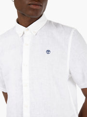 TIMBERLAND - Camicia maniche corte in lino white