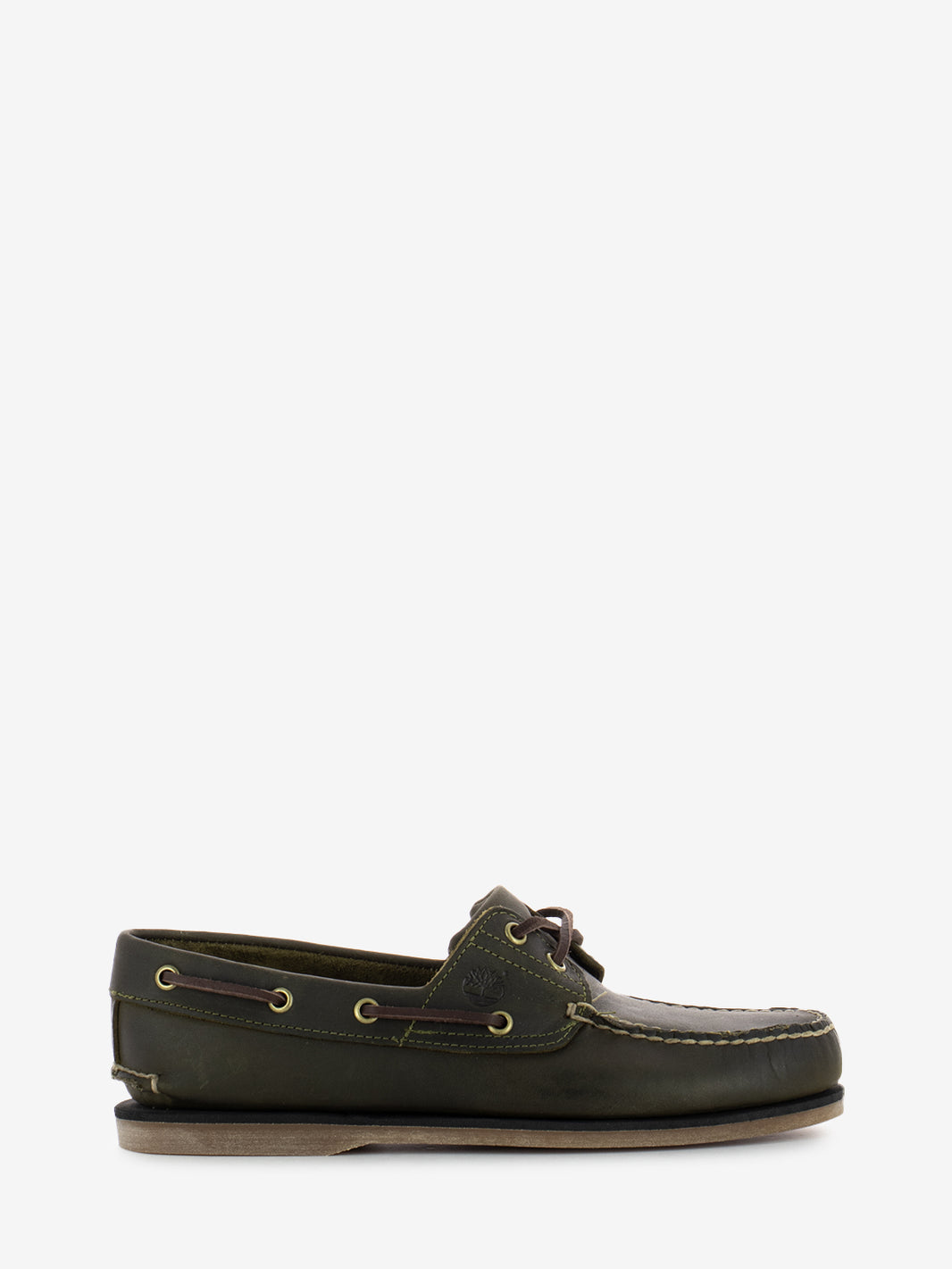 Classic boat shoe olive full grain