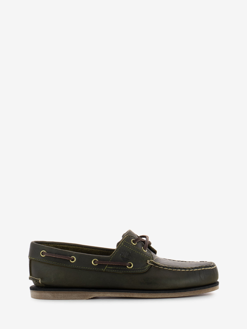 Classic boat shoe olive full grain