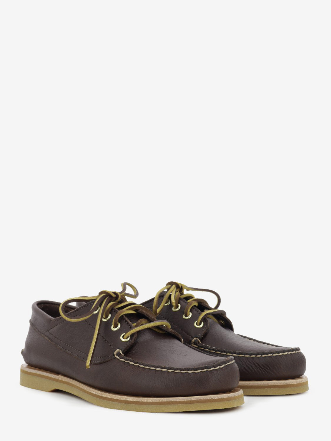 Crafted boat shoe dark brown