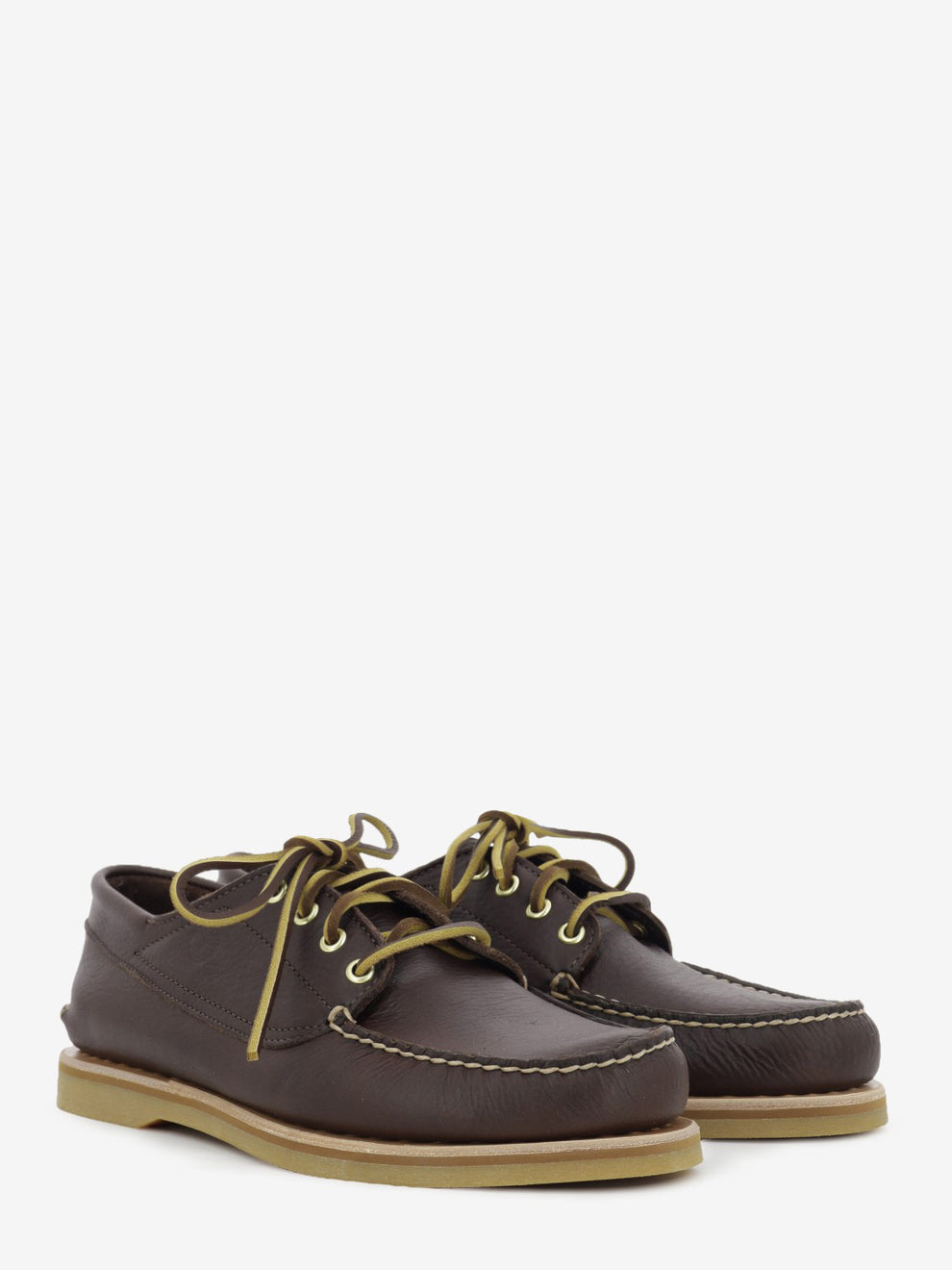 Crafted boat shoe dark brown