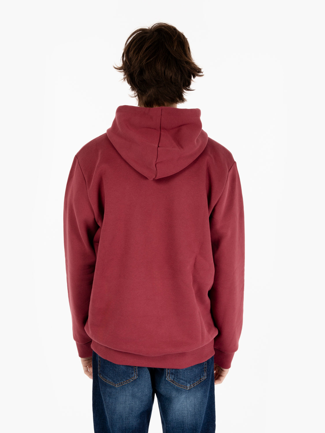 Red hoodie with kangaroo pocket