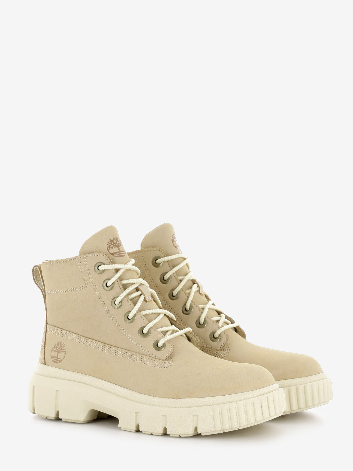 Greyfield mid lace up boot light beige nubuck