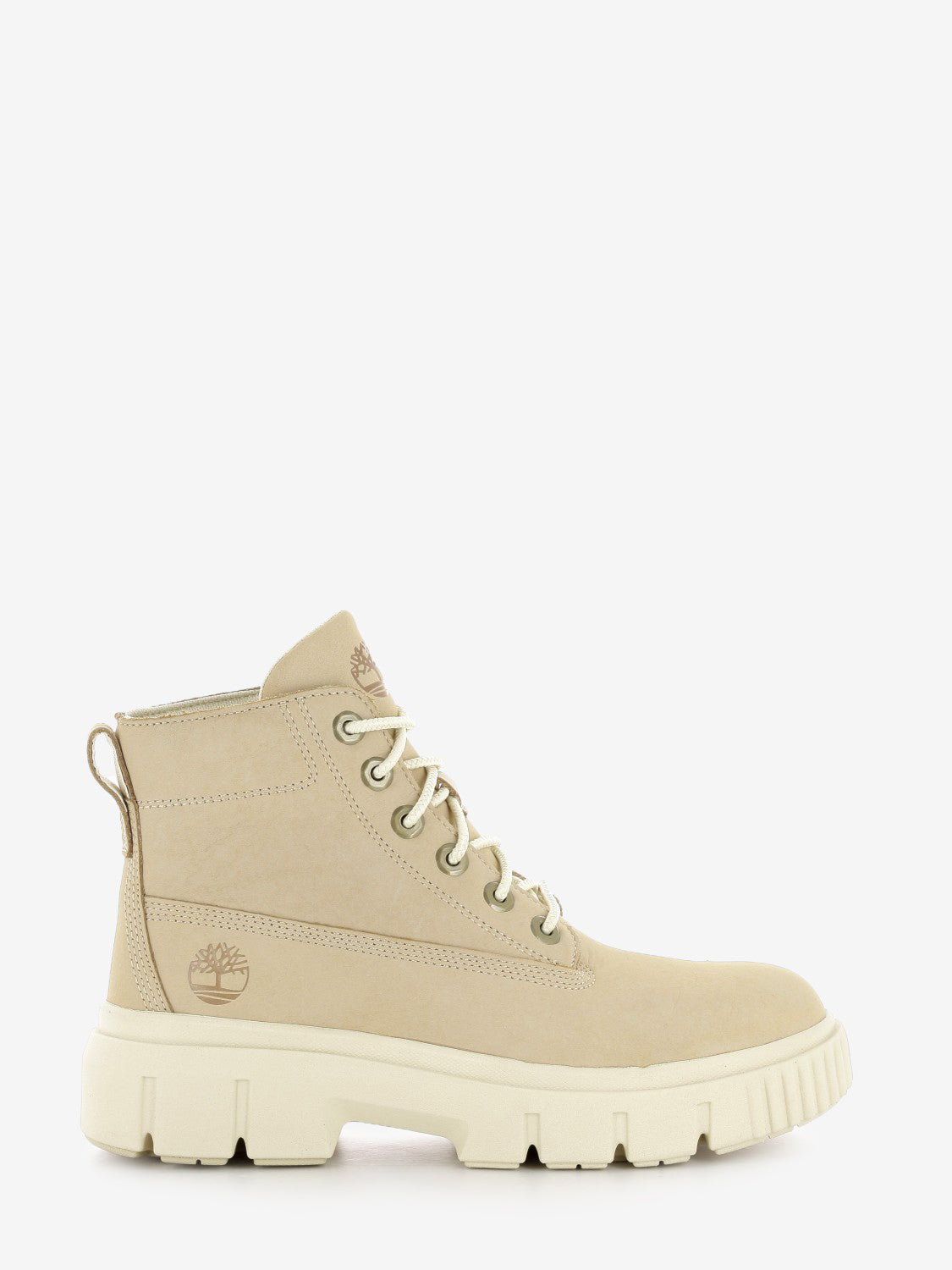 Greyfield mid lace up boot light beige nubuck
