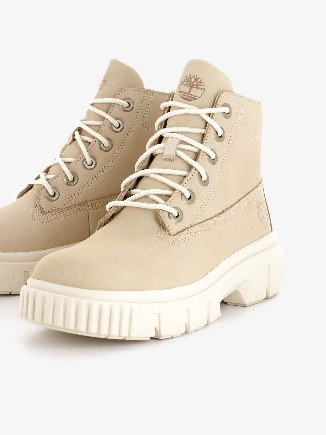 Greyfield mid lace up boot light beige nubuck