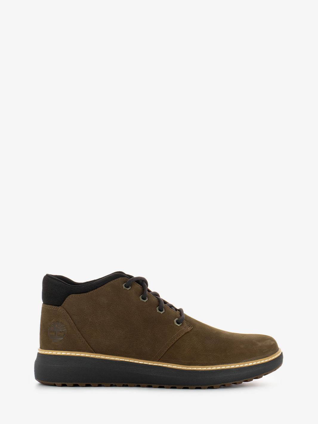 Hudson Road mid lace up chukka boat dark brown